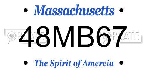 48MB67 Massachusetts License Plate