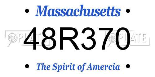 48R370 Massachusetts License Plate