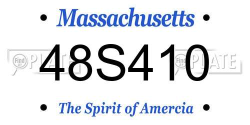 48S410 Massachusetts License Plate