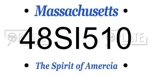 48SI510 Massachusetts License Plate