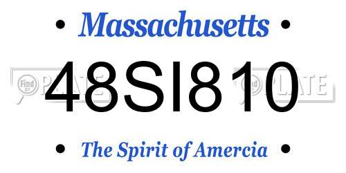 48SI810 Massachusetts License Plate