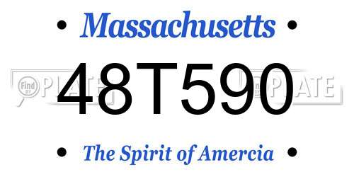 48T590 Massachusetts License Plate