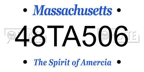 48TA506 Massachusetts License Plate
