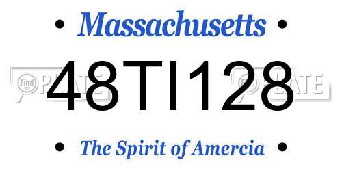 48TI128 Massachusetts License Plate