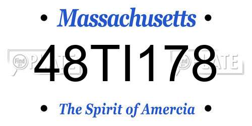 48TI178 Massachusetts License Plate
