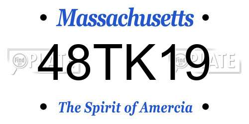 48TK19 Massachusetts License Plate