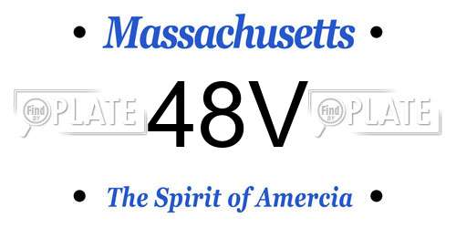 48V Massachusetts License Plate