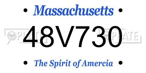 48V730 Massachusetts License Plate