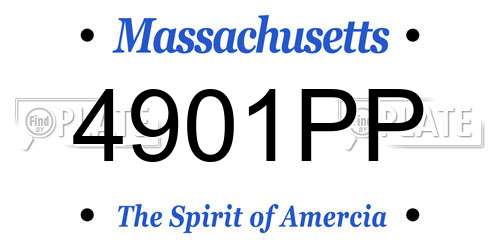 4901PP Massachusetts License Plate