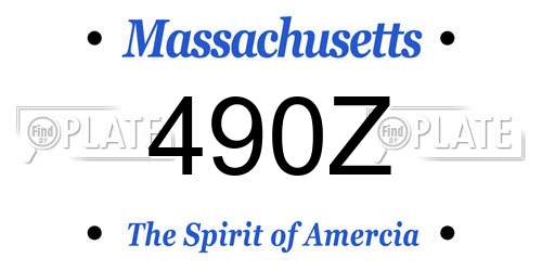 490Z Massachusetts License Plate