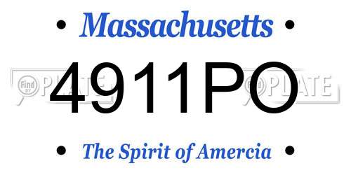 4911PO Massachusetts License Plate