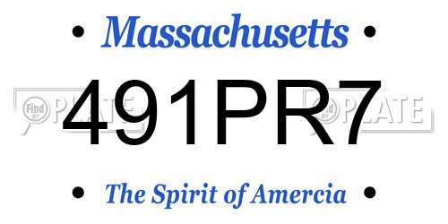 491PR7 Massachusetts License Plate