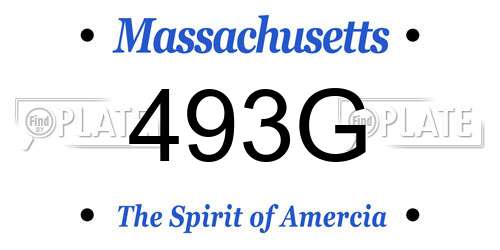493G Massachusetts License Plate