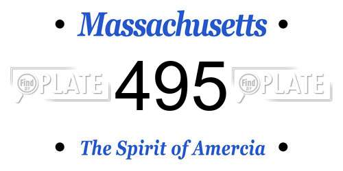 495 Massachusetts License Plate
