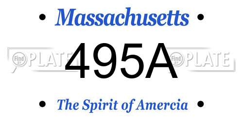 495A Massachusetts License Plate