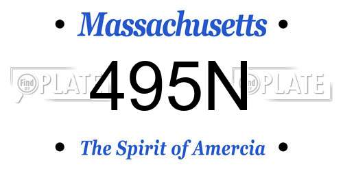 495N Massachusetts License Plate