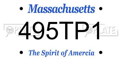 495TP1 Massachusetts License Plate