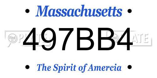 497BB4 Massachusetts License Plate