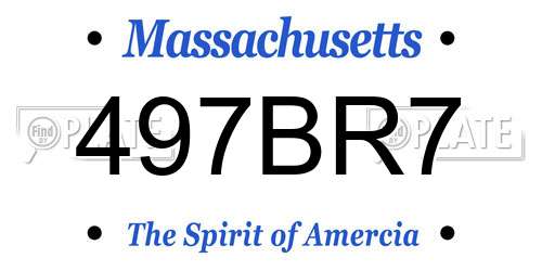 497BR7 Massachusetts License Plate