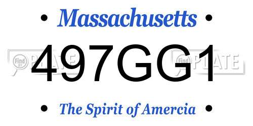 497GG1 Massachusetts License Plate