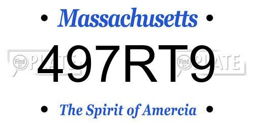 497RT9 Massachusetts License Plate