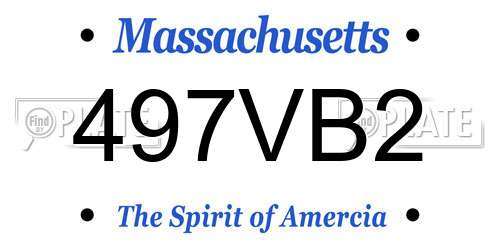 497VB2 Massachusetts License Plate