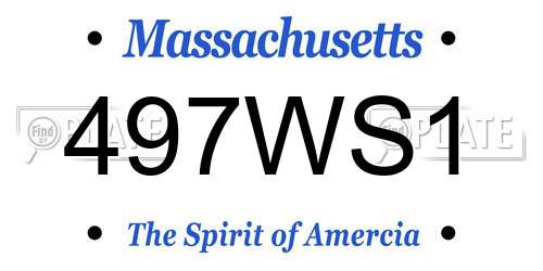 497WS1 Massachusetts License Plate