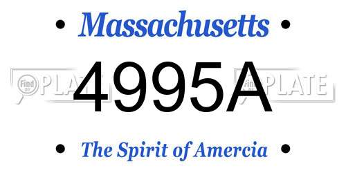 4995A Massachusetts License Plate