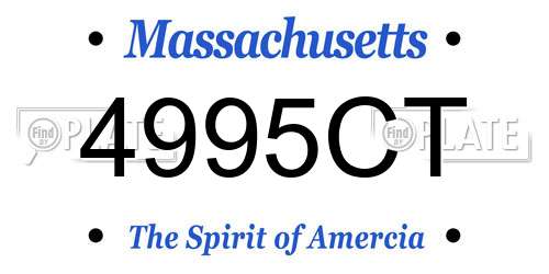4995CT Massachusetts License Plate