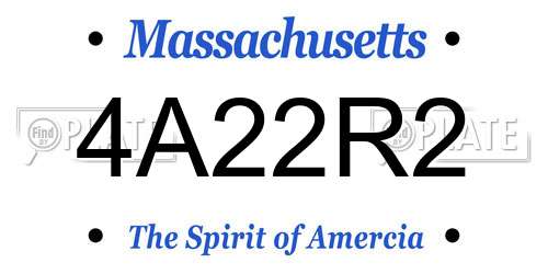 4A22R2 Massachusetts License Plate