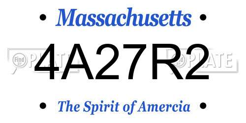 4A27R2 Massachusetts License Plate