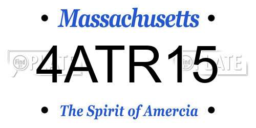 4ATR15 Massachusetts License Plate