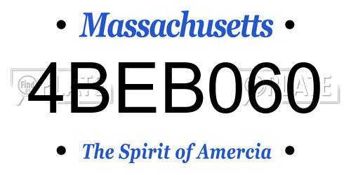 4BEB060 Massachusetts License Plate