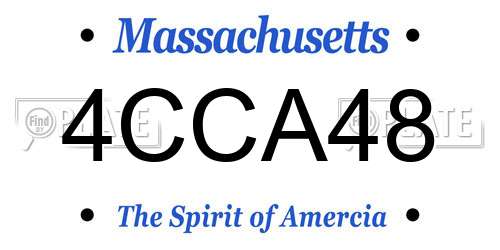 4CCA48 Massachusetts License Plate