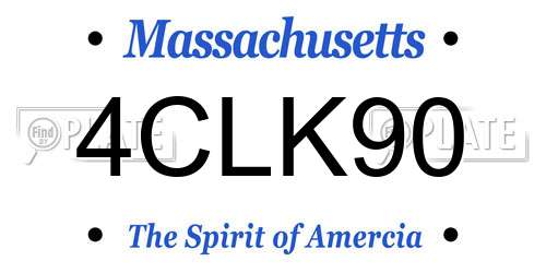 4CLK90 Massachusetts License Plate