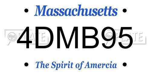 4DMB95 Massachusetts License Plate