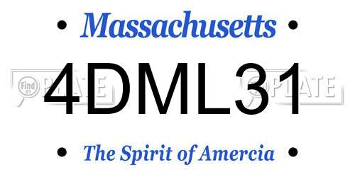 4DML31 Massachusetts License Plate
