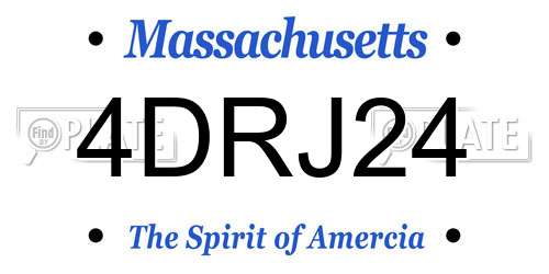 4DRJ24 Massachusetts License Plate