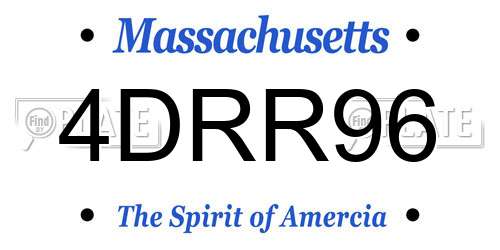 4DRR96 Massachusetts License Plate