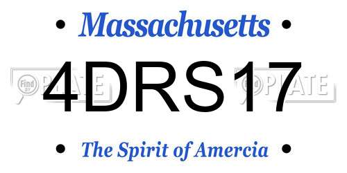 4DRS17 Massachusetts License Plate