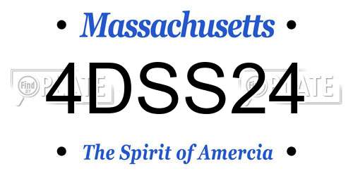 4DSS24 Massachusetts License Plate