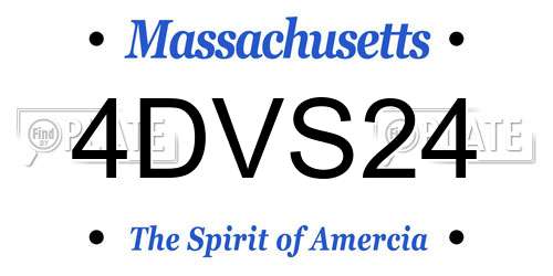 4DVS24 Massachusetts License Plate