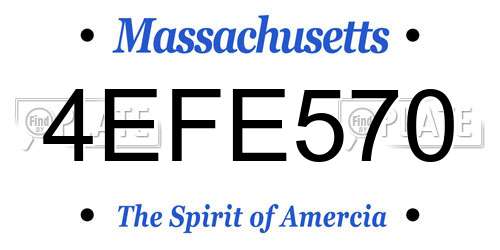 4EFE570 Massachusetts License Plate
