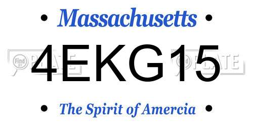 4EKG15 Massachusetts License Plate