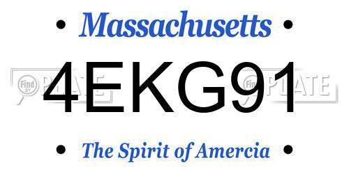 4EKG91 Massachusetts License Plate