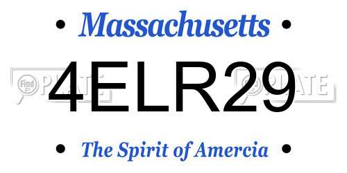 4ELR29 Massachusetts License Plate