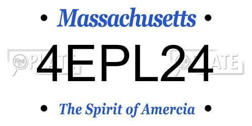 4EPL24 Massachusetts License Plate
