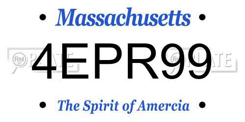 4EPR99 Massachusetts License Plate