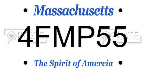 4FMP55 Massachusetts License Plate