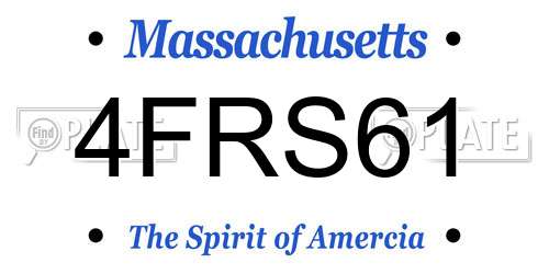 4FRS61 Massachusetts License Plate